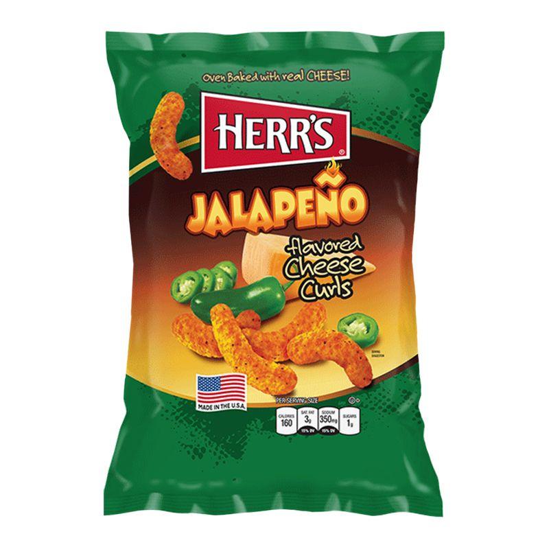 HERR'S Jalapeno flavored cheese curls 28g