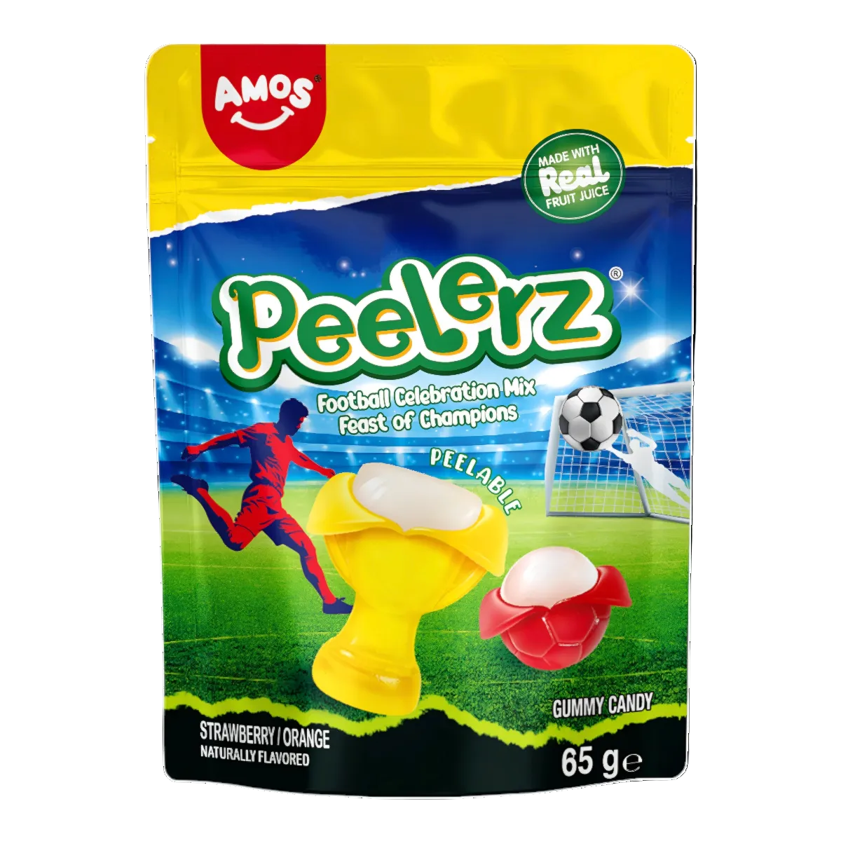 Amos Peelerz Gummy World Cup Strawberry Orange 65g