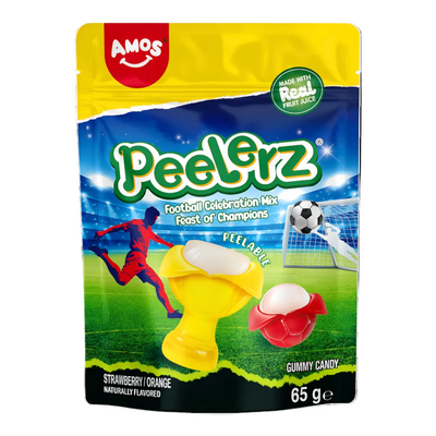 Amos Peelerz Gummy World Cup Strawberry Orange 65g
