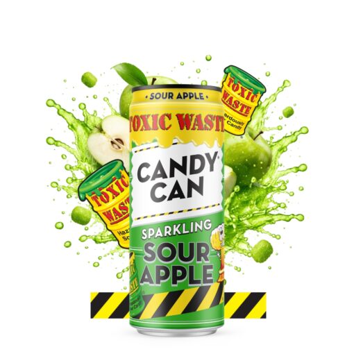 Candy Can Toxic Waste Blue Razz 330 ml – Bibita Gassata al gusto di Mela aspra (Edizione Limitata)