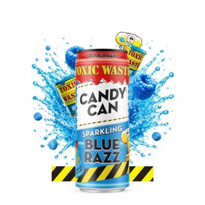 CANDY CAN Waste Blue Razz 330 ml – Bibita Gassata al Gusto Lampone Blu (Edizione Limitata)