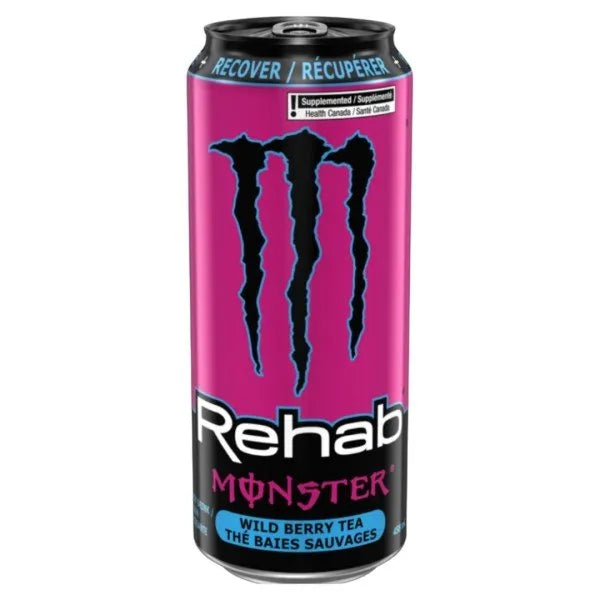MONSTER ENERGY Rehab Recover Wild Berry Tea 458 ml CANDA EDITION