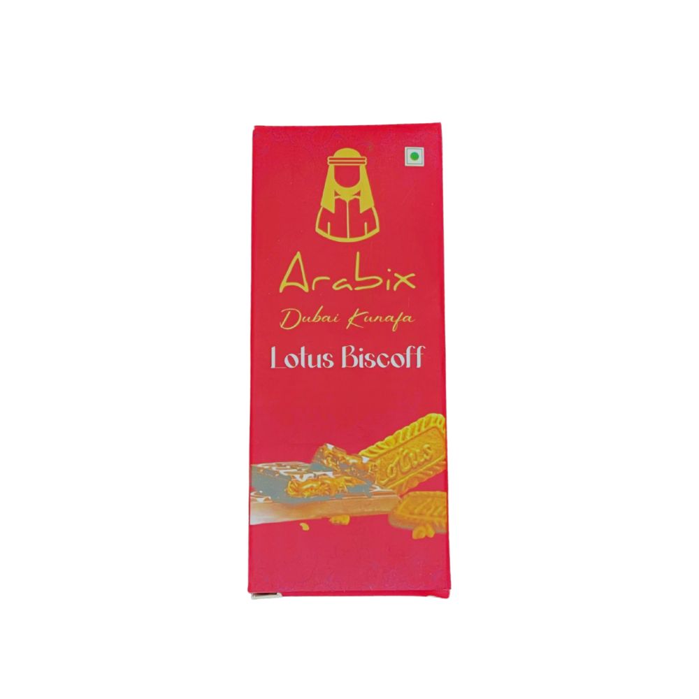 ARABIX Dubai Kunafa lotus biscoff-Cioccolato croccante di dubai ripieno di crema lotus Biscoff 82 g