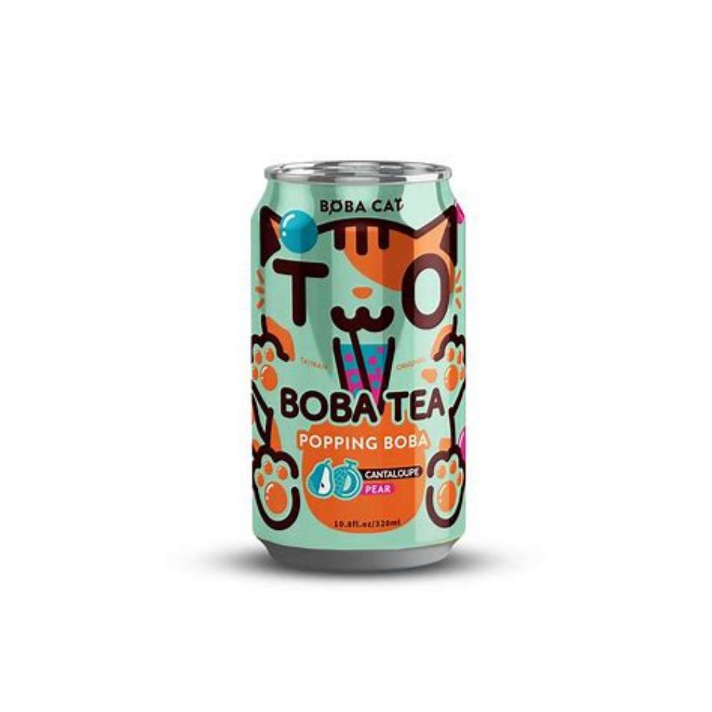 BOBA CAT BOBA TEA popping boba cantalupo e pera - 315ml