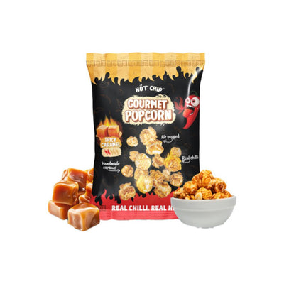 Hot Chip - Gourmet PopCorn spicy caramel - Pop Corn Rivestito di caramello e spezie 120g