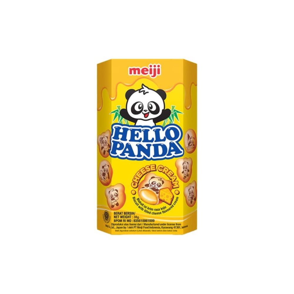 MEIJI Hello Panda Cheese Cream - biscotto ripieno di crema al formaggio 42g