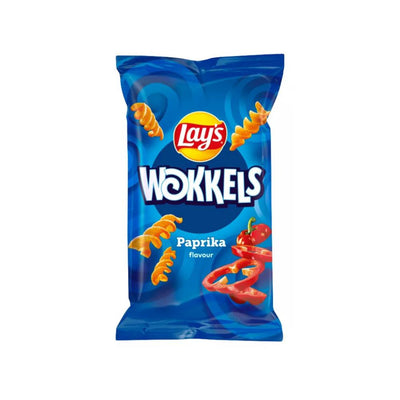 LAY'S Wokkels Paprika, Patatine al Gusto di Pomodoro e Paprika 30g
