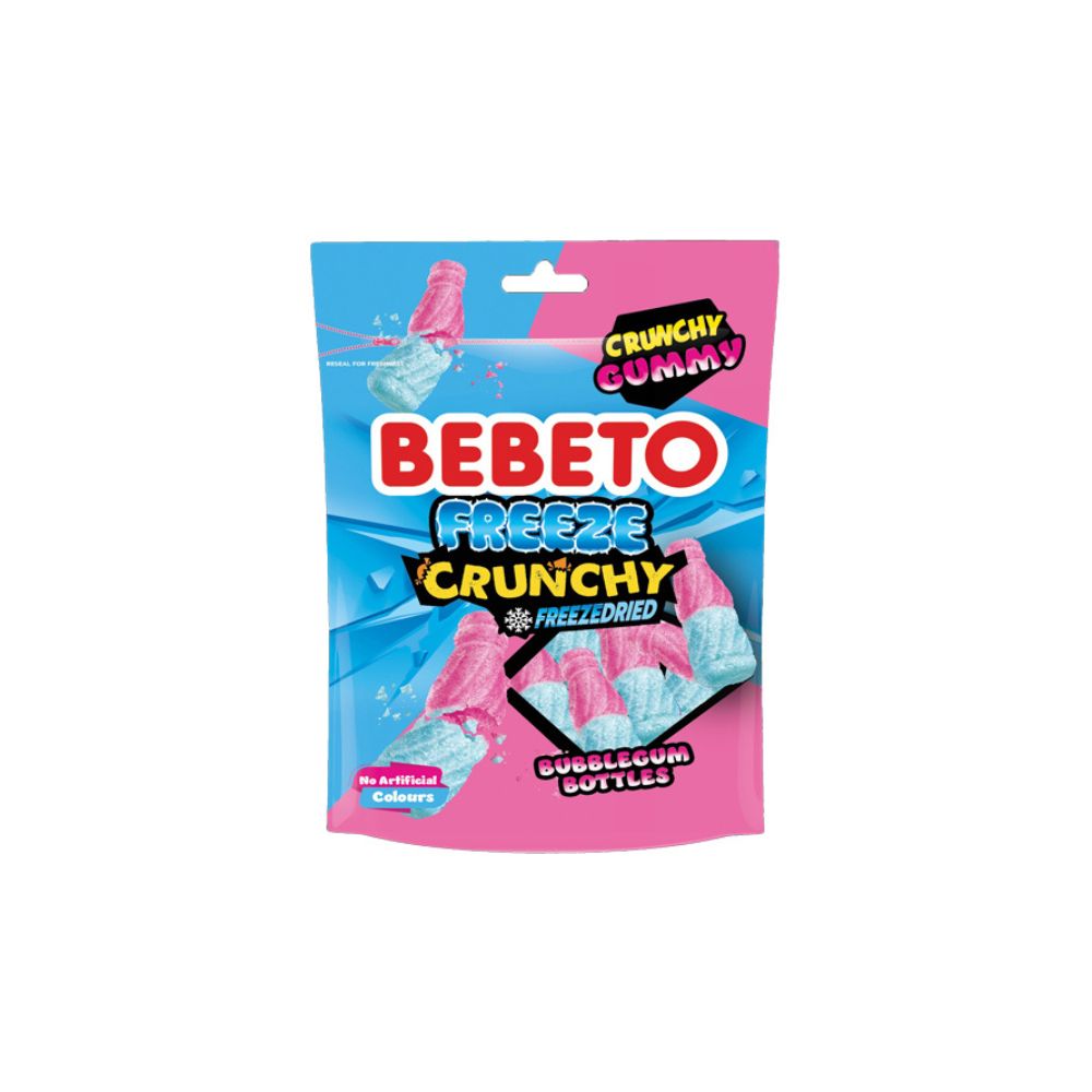 Bebeto Freeze Crunchy Bubblegum Bottles- 35g