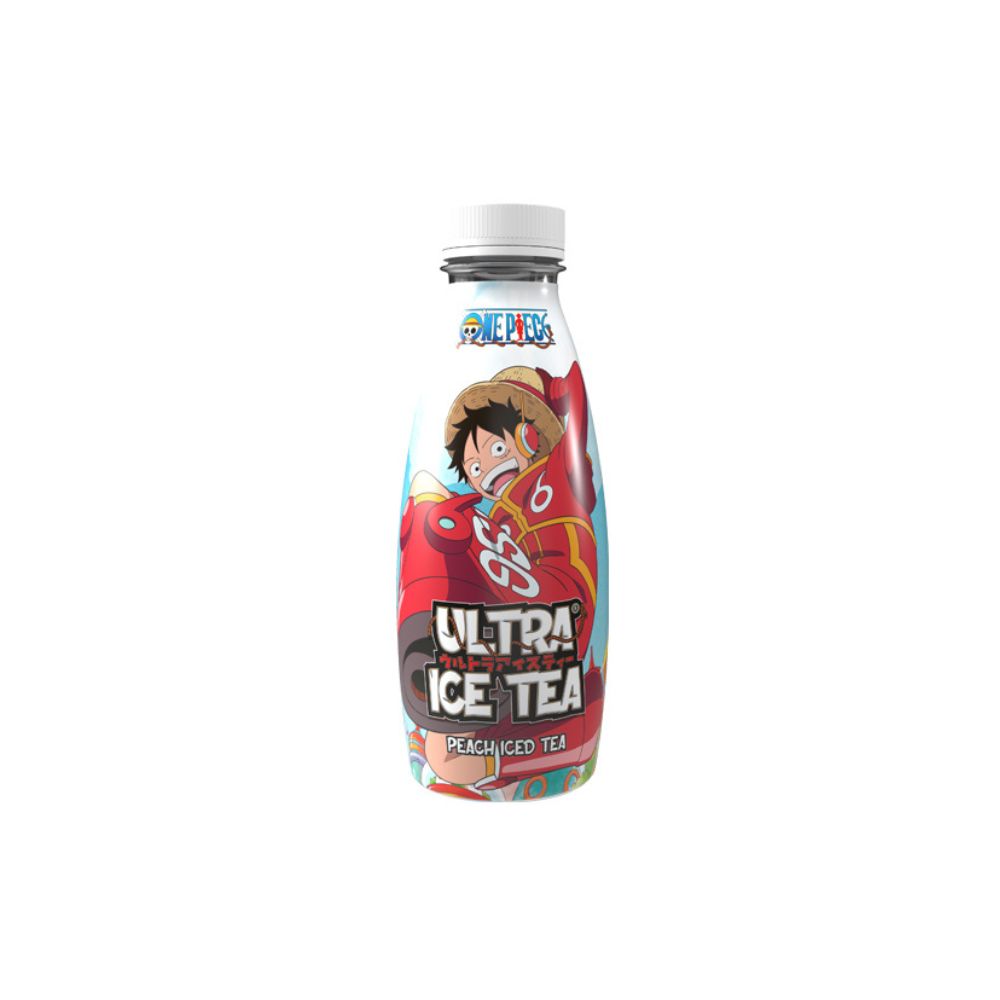 One Piece Ultra Ice Tea Peach Luffy Egghead - 500 ml tè nero con succo di pesca