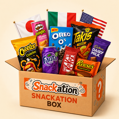 SNACKATION BOX 20- da almeno 20 prodotti internazionali: dolce, salato e bevande
