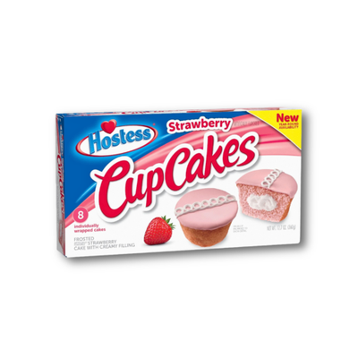 Hostess Strawberry Cup Cakes 360g – Confezione da 8 Pezzi (Edizione Americana)