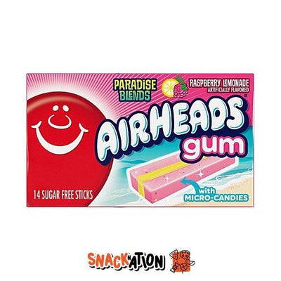 AIRHEADS Gum Raspberry Lemonade - Bubblegum alla limonata e lampone 34 gr - Snackation
