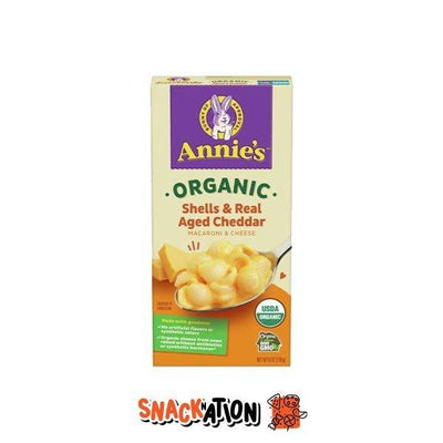 ANNIE'S Organic Shells & Real Aged Cheddar - Pasta Mac and cheese 170 gr - Snackation