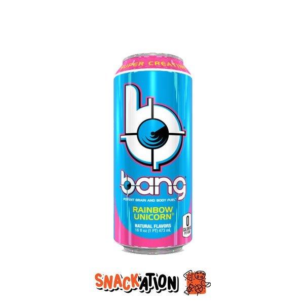 BANG Rainbow Unicorn - Bevanda Energetica al gusto di caramelle 473 ml - Snackation