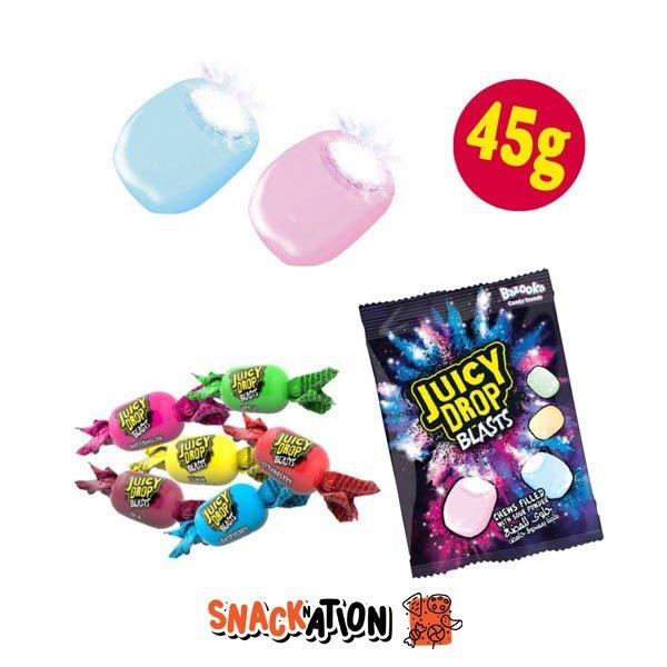 BAZOOKA Juicy Drop Blasts Candy - Caramelle dure ripieno acido vari gusti 45 gr - Snackation