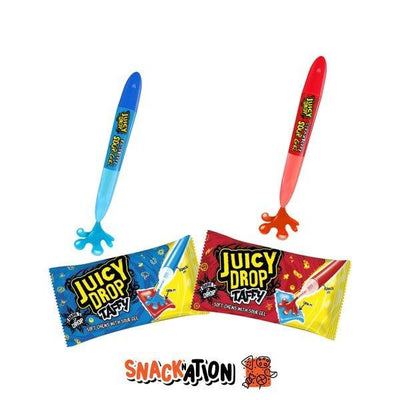 BAZOOKA Juicy Drop chews- Gomma taffy vari gusti con penna gel acida 67 gr - Snackation