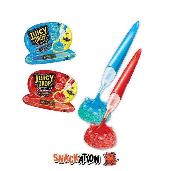 BAZOOKA Juicy Drop Gummies - Caramelle gommose vari gusti con penna gel  acida 57 gr – Snackation