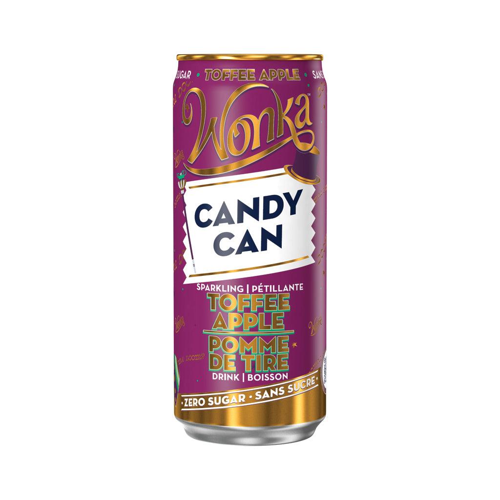 CANDY CAN Wonka Toffee Apple Zero Sugar - Bevanda frizzante al gusto di mela caramellata 330 ml - Snackation