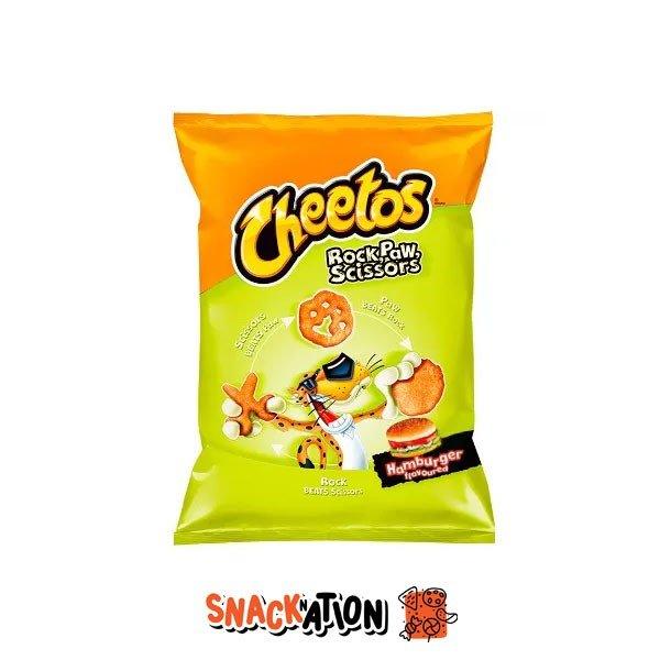 CHEETOS ROCK PAW SCISSORS HAMBURGER - Patatine al gusto di hamburger 145 gr - Snackation