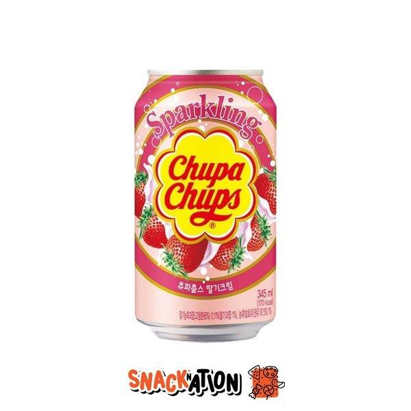 CHUPA CHUPS SPARKLING Strawberry - Bevanda gassata alla fragola 345 ml - Snackation