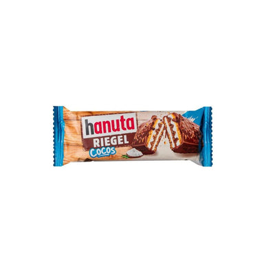 FERRERO Hanuta Riegel Cocos - Barretta di Wafer Ripiena di Crema al Cocco e Nocciole ricoperta di Cioccolato al Latte 34,5 g EDIZIONE LIMITATA