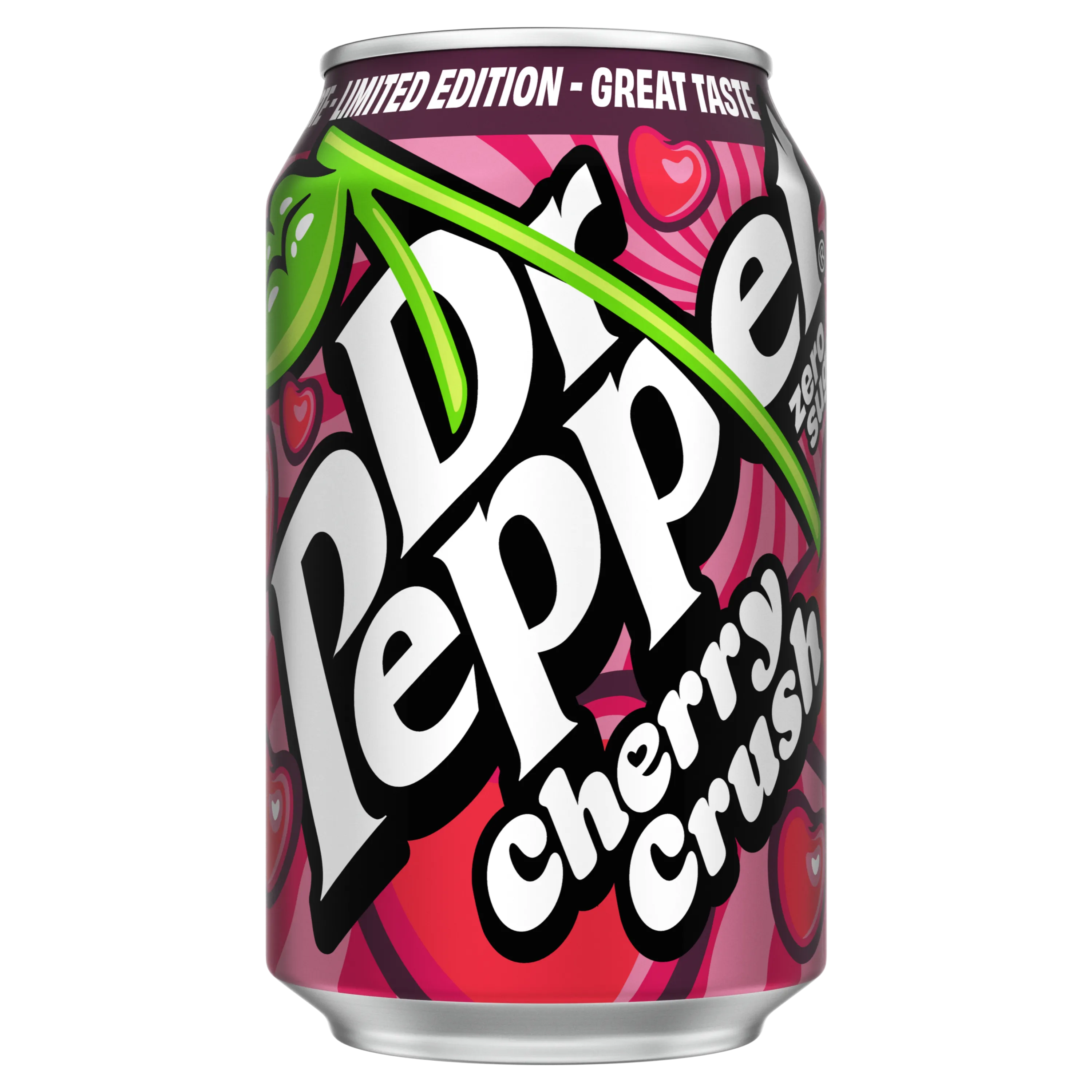 DR PEPPER USA ZERO Cherry CRUSH - Bevanda Dr Pepper alla ciliegia senza zucchero 330 ml