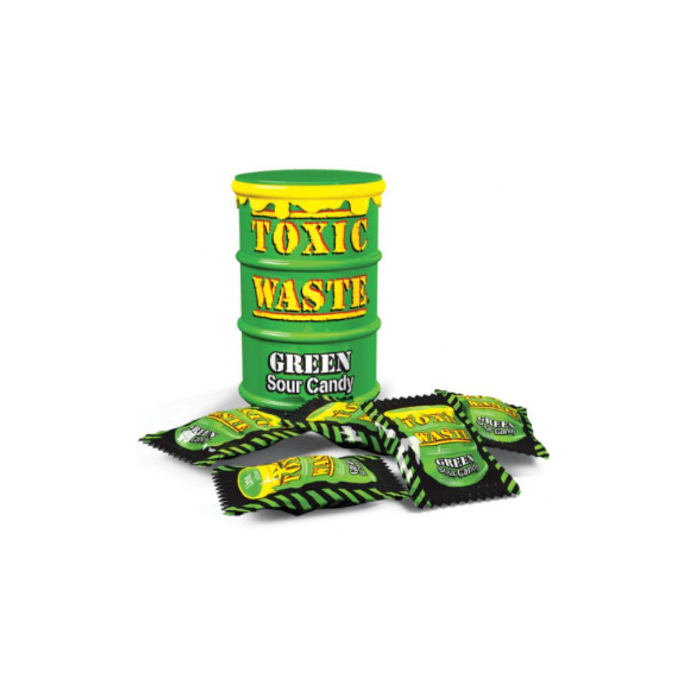 TOXIC WASTE Green drum - Caramelle Aspre ai Gusti di Frutta Mista 42 g