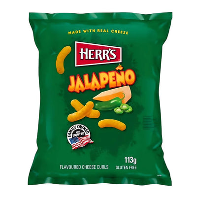 HERR'S Jalapeno flavored cheese curls 113g