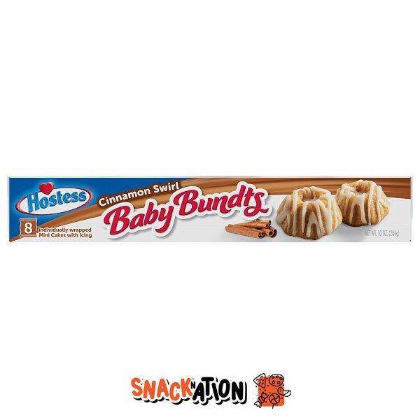 HOSTESS Baby Bundts Cinnamon Swirl - Tortini alla cannella con glassa 284 gr - Snackation