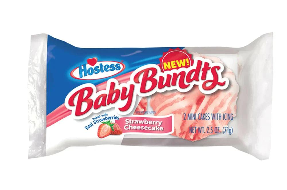 HOSTESS Baby Bundts Strawberry Cheesecake Pack da 2 - Tortini al gusto cheescake alla fragola con glassa 71 gr - Snackation