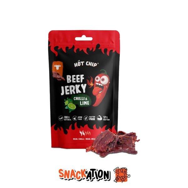 Hot Chip Beef Jerky Chilli & Lime - Carne secca chilli & lime 25 gr - Snackation