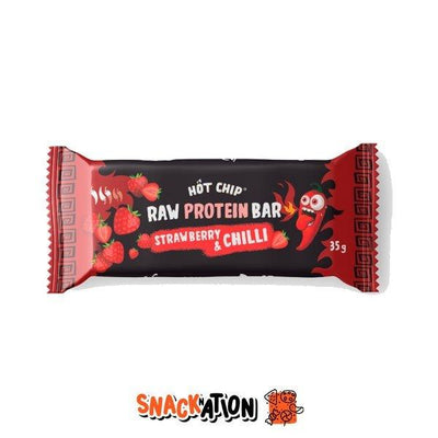 Hot Chip Raw Strawberry Protein Bar - Barretta proteica Fragola e Peperoncino 35gr - Snackation