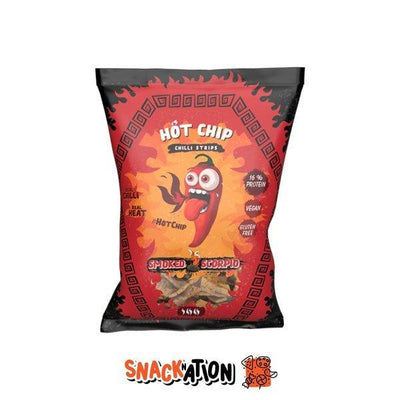Hot Chip Strips Smoked Scorpio - Patatine di mais piccanti 80 gr - Snackation