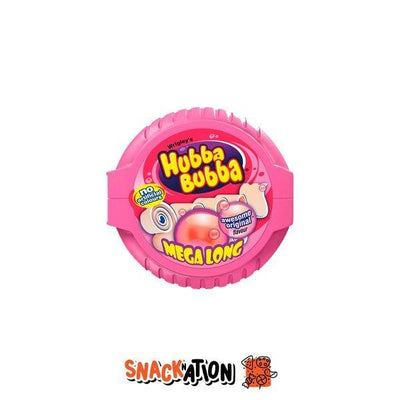 HUBBA BUBBA Mega Long Pink - Rotolo di Bubble Gum gusto tutti frutti 56 gr - Snackation