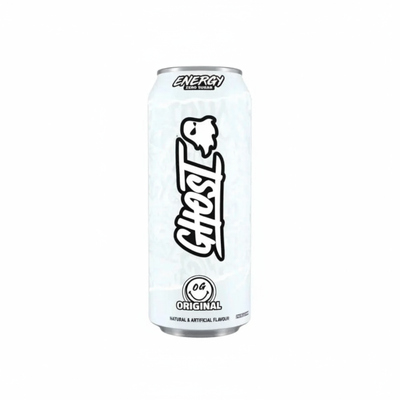 Ghost Energy OG Original Zero 500 ml su sfondo bianco