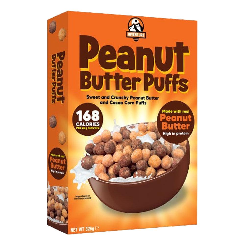 INVENTURE Peanut Butter Puffs Cereal - Cereali al gusto di burro di arachidi e cioccolato 326g - Snackation