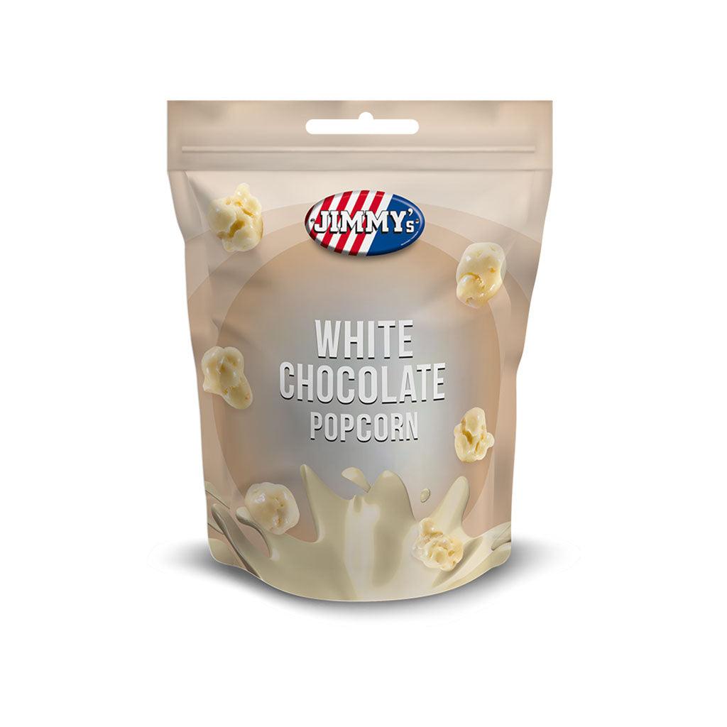 JIMMY'S White Chocolate Popcorn - Popcorn dolce ricoperto di cioccolato bianco 120 gr - Snackation