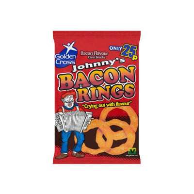 JOHNNY'S Bacon Rings - Anelli di mais al gusto bacon 22 gr - Snackation