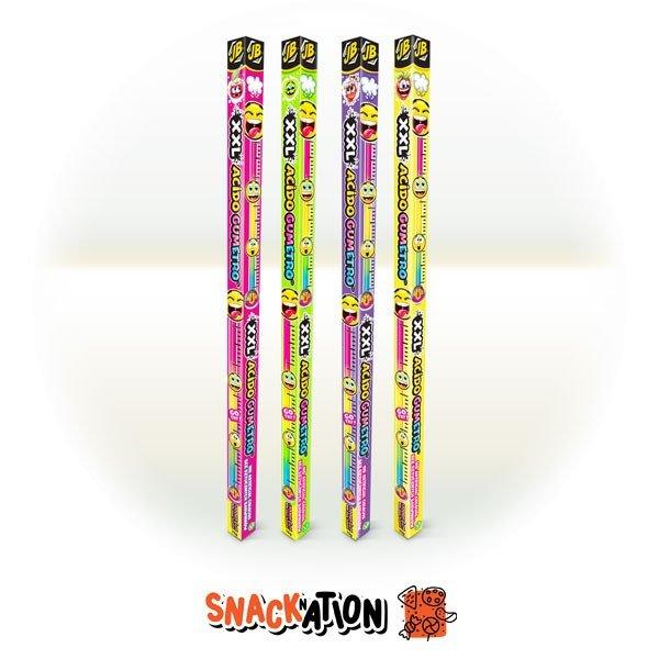 JOHNY BEE XXL ACIDO GUMETRO - Bubble Gum lunghe vari gusti 70 gr - Snackation