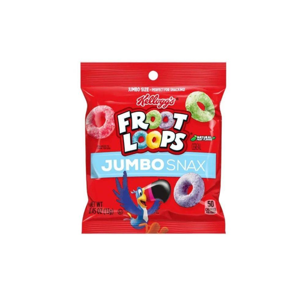 KELLOG'S Froot Loops Jumbo SNAX - Cereali alla Frutta 13 g - Snackation