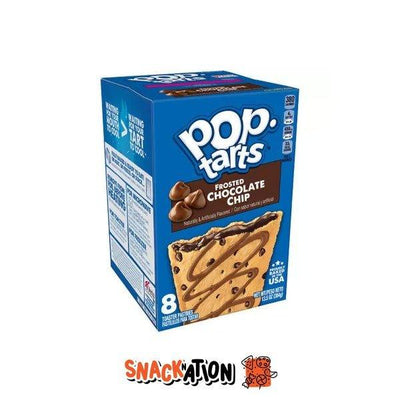 KELLOG'S POP TART Frosted Chocolate Chip - Biscotti con gocce di cioccolato e crema di cioccolato 384 gr - Snackation