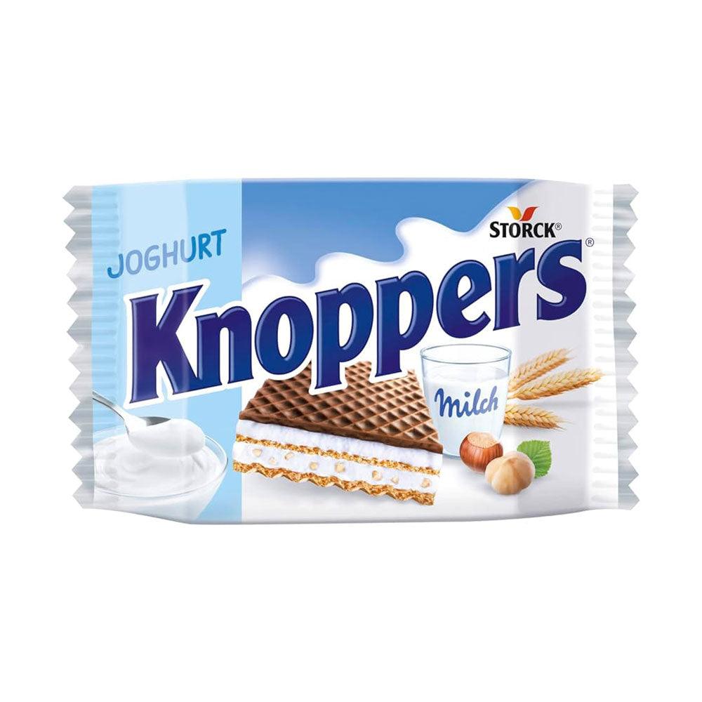 KNOPPERS Joghurt - Wafer con crema bigusto latte e yogurt, nocciole e cioccolato 24 gr - Snackation