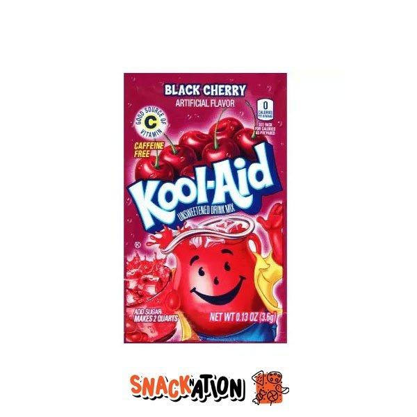 KOOL-AID Black cherry - Bevanda in polvere gusto amarena 3.68 gr - Snackation