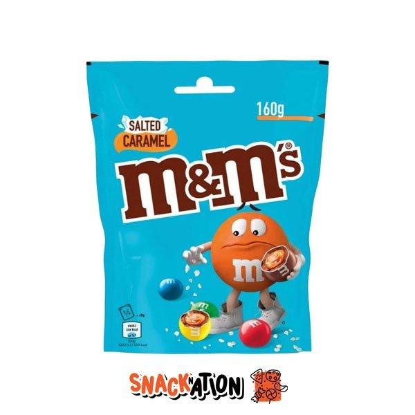 M&M's Salted Caramel Pouch - Confetti di cioccolato ripieni di Caramello Salato 120 gr - Snackation