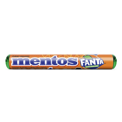 MENTOS Fanta - Caramelle Mentos gusto famosa aranciata Fanta 37.5 g - Snackation