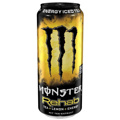 MONSTER ENERGY Rehab Iced Tea Lemonade - Bevanda Energetica non gassata al gusto di tè al limone 500 ml - Snackation