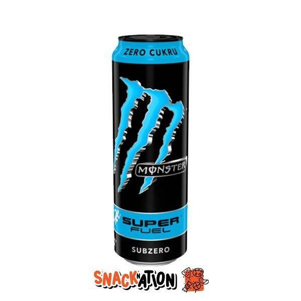 MONSTER ENERGY Super Fuel Subzero LEGGERMENTE AMMACCATA - Bevanda Energetica dal gusto nascosto 568 ml - Snackation