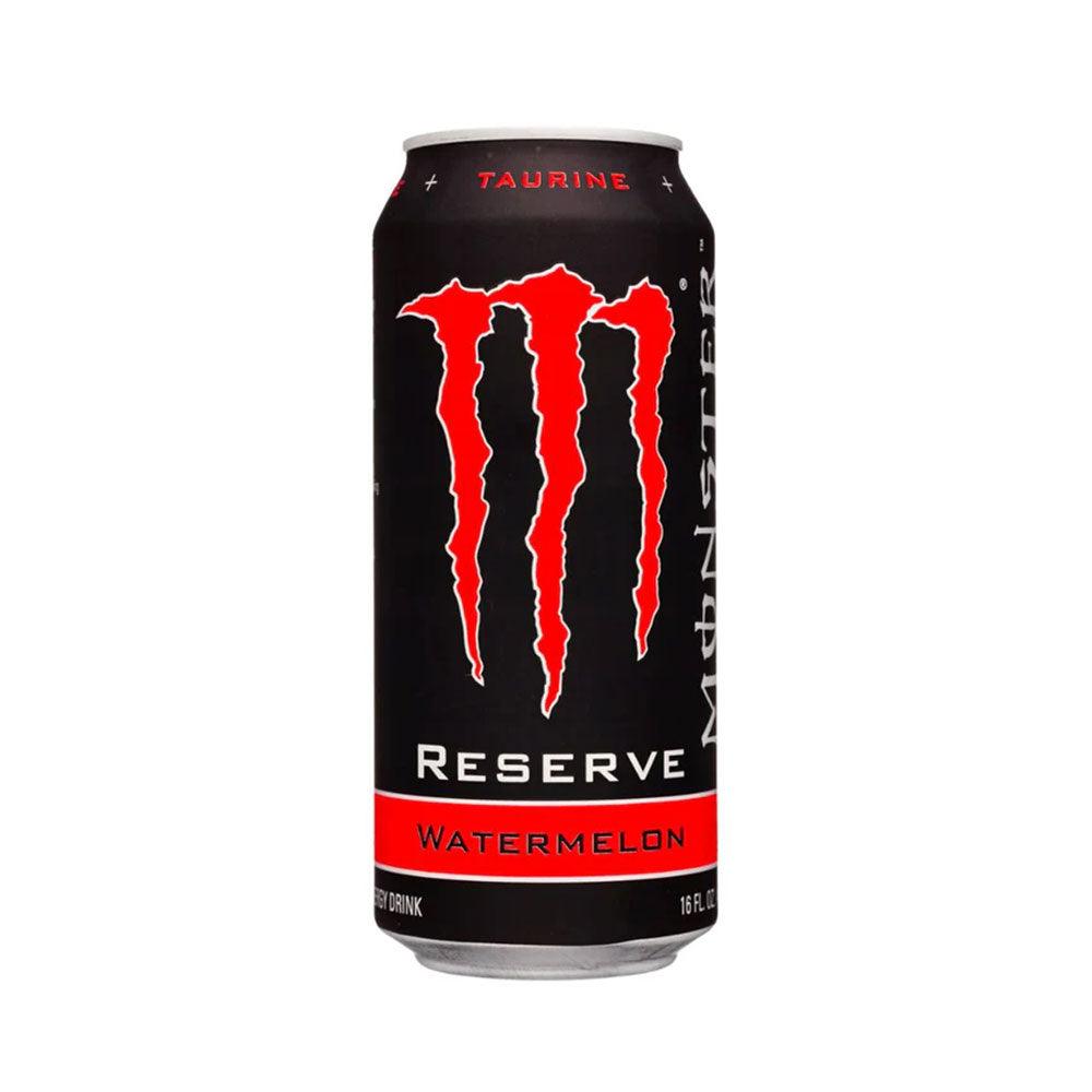 MONSTER ENERGY UK Reserve Watermelon LEGGERMENTE AMMACCATA - Bevanda Energetica al gusto d'anguria 500 ml - Snackation