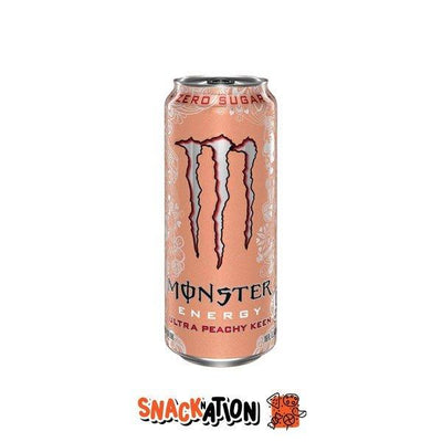 MONSTER ENERGY Ultra Peachy Keen - Bevanda Energetica al gusto di pesche fresche 473 ml - Snackation