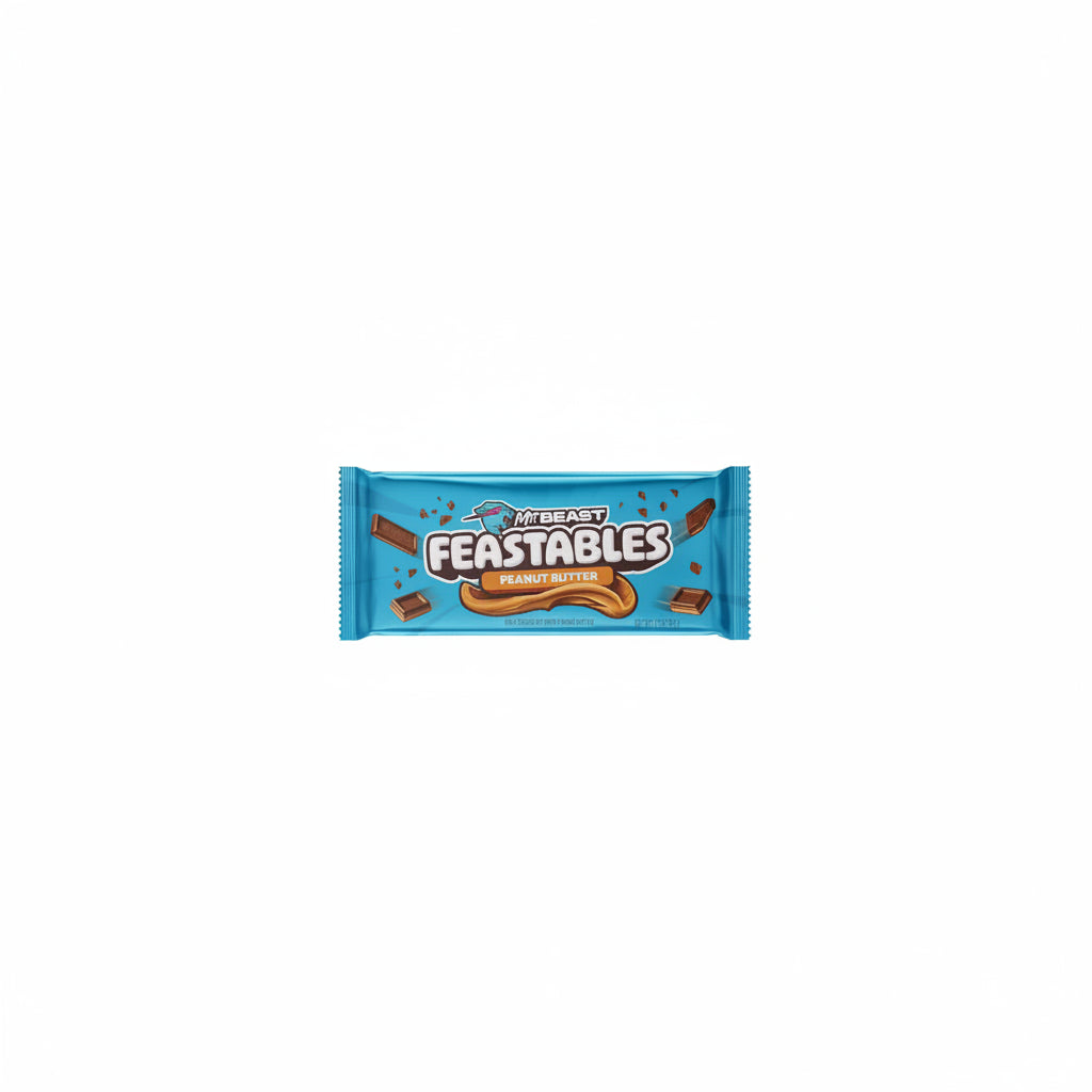 MrBeast Feastables Peanut Butter-cioccolato al latte cremoso con un cuore ricco di burro di arachidi .60gr